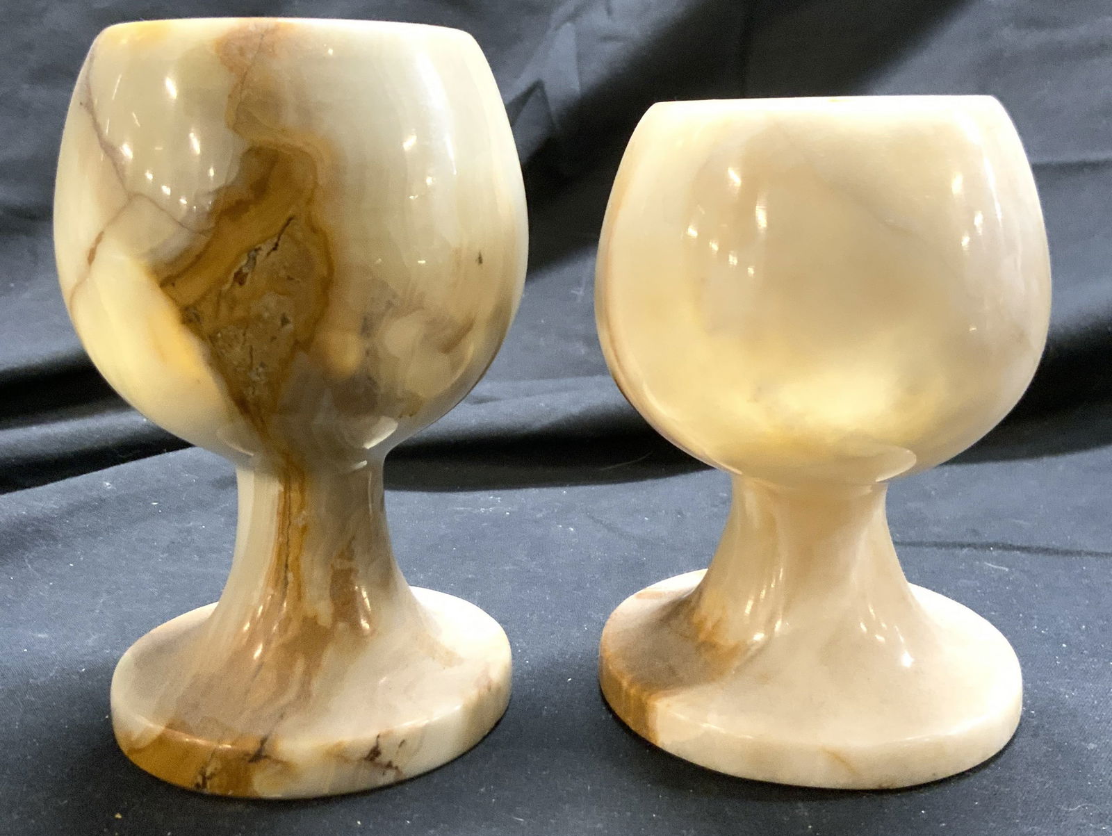 Lot 2 Natural Stone Goblets Vessels (1 of 6)
