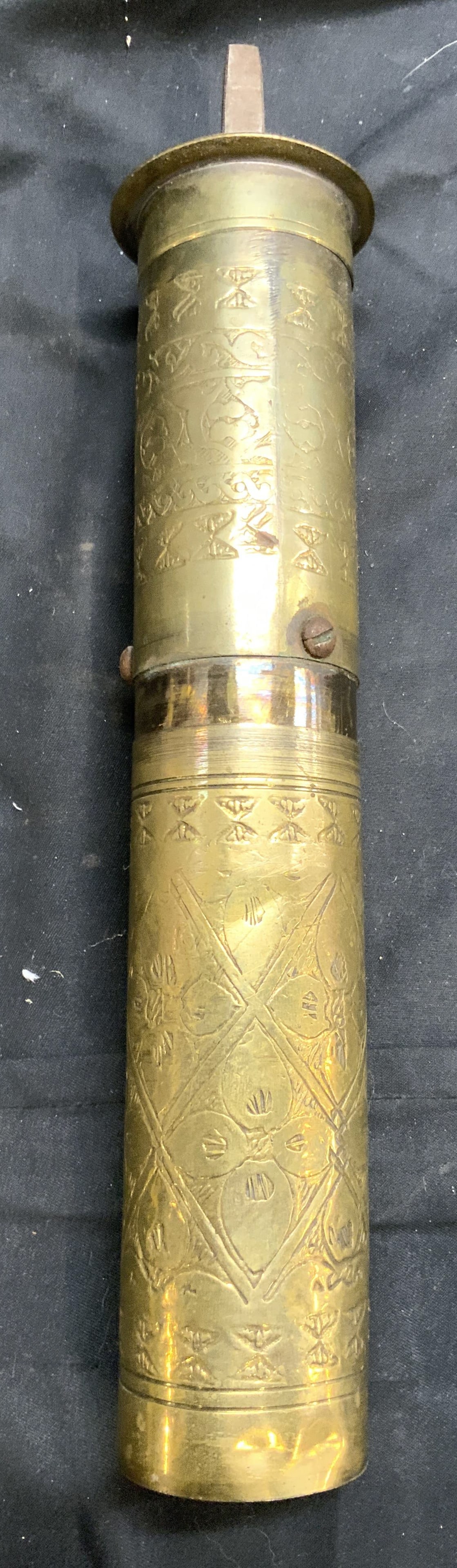 Vtg Turkish Brass Ottoman Spice Coffee Grinder (1 of 7)