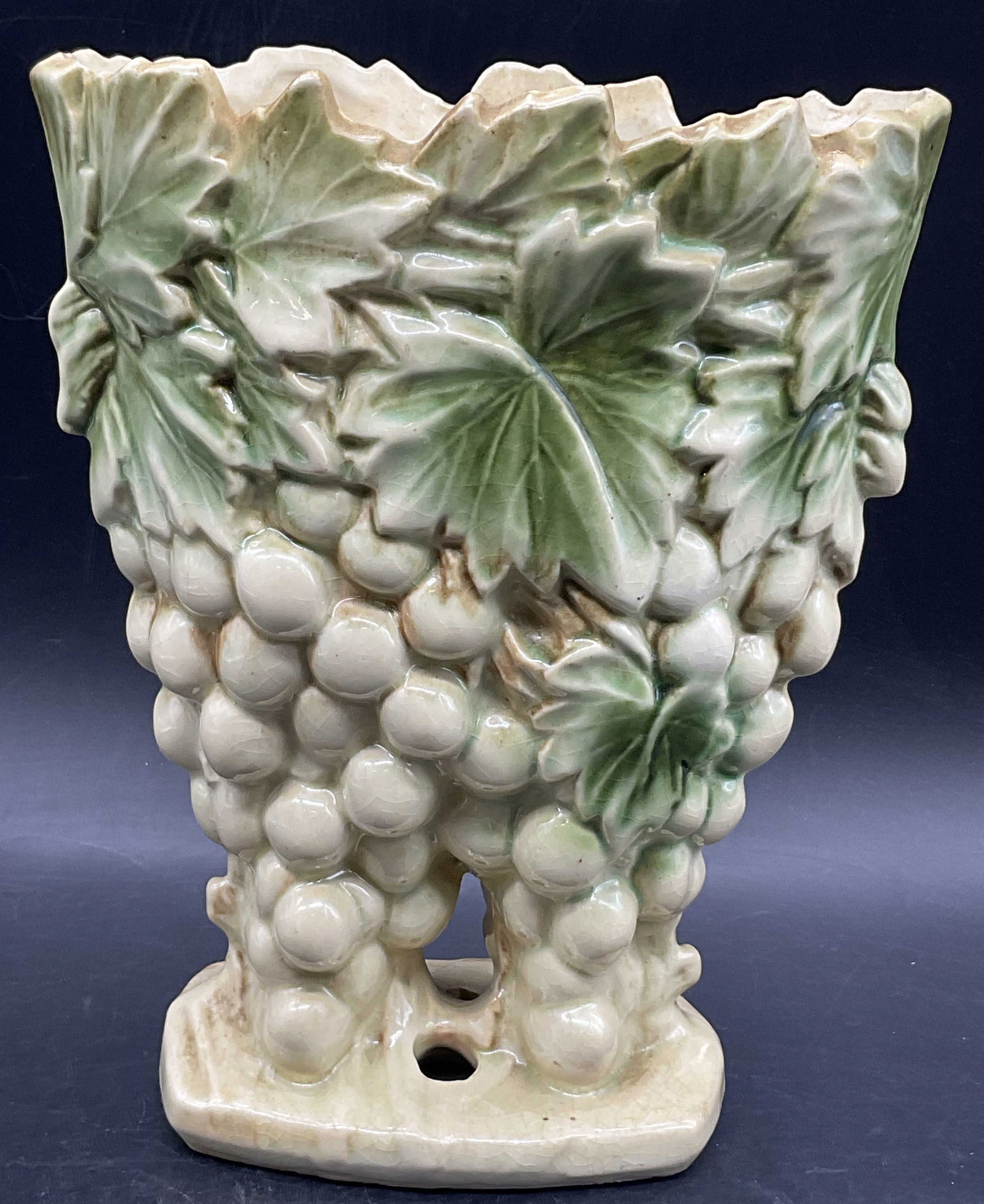 MCCOY Signed Grape Cluster Pottery Vase (1 of 9)