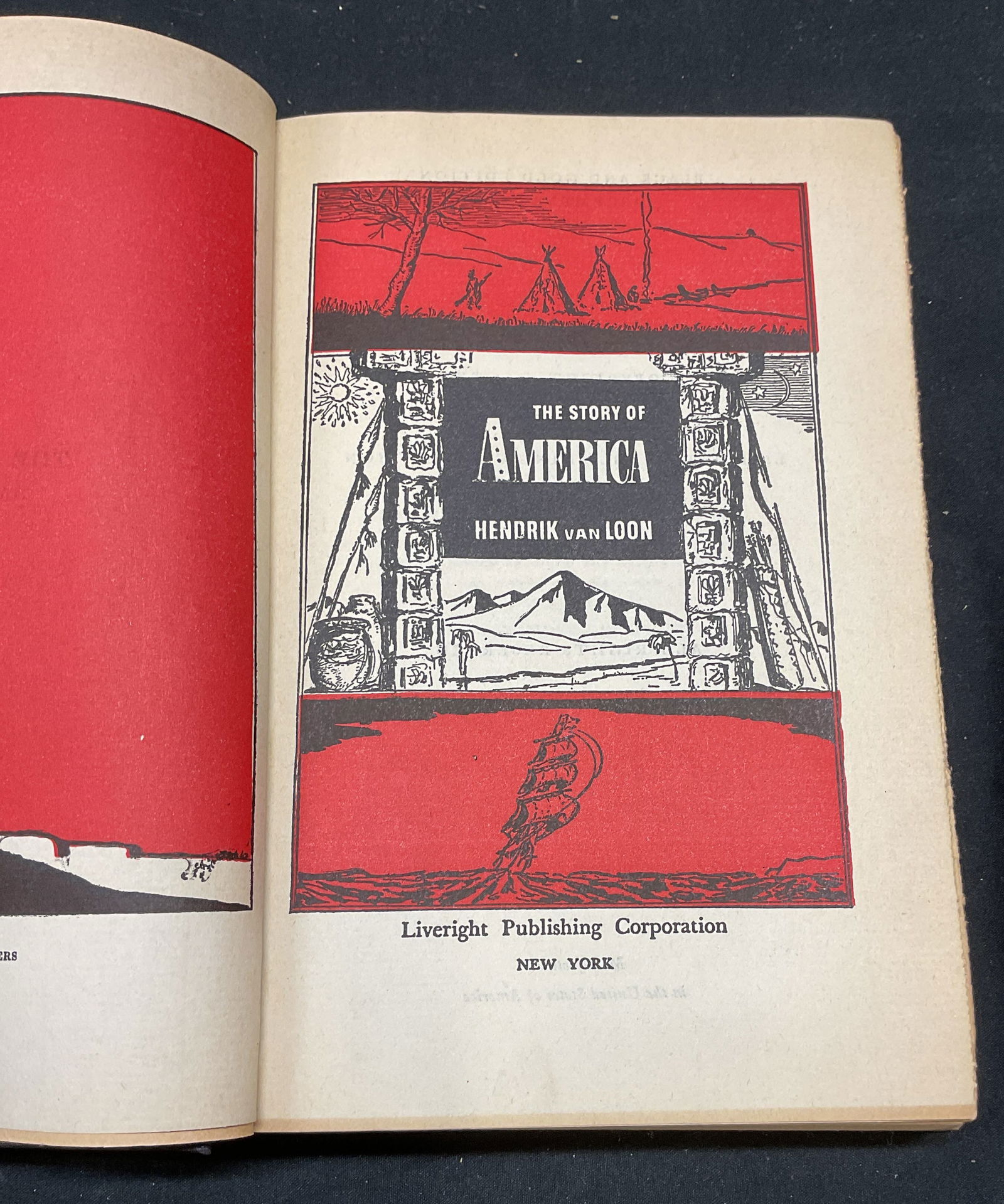 Vtg Story of America Hendrik W Loon Illustr (1 of 7)