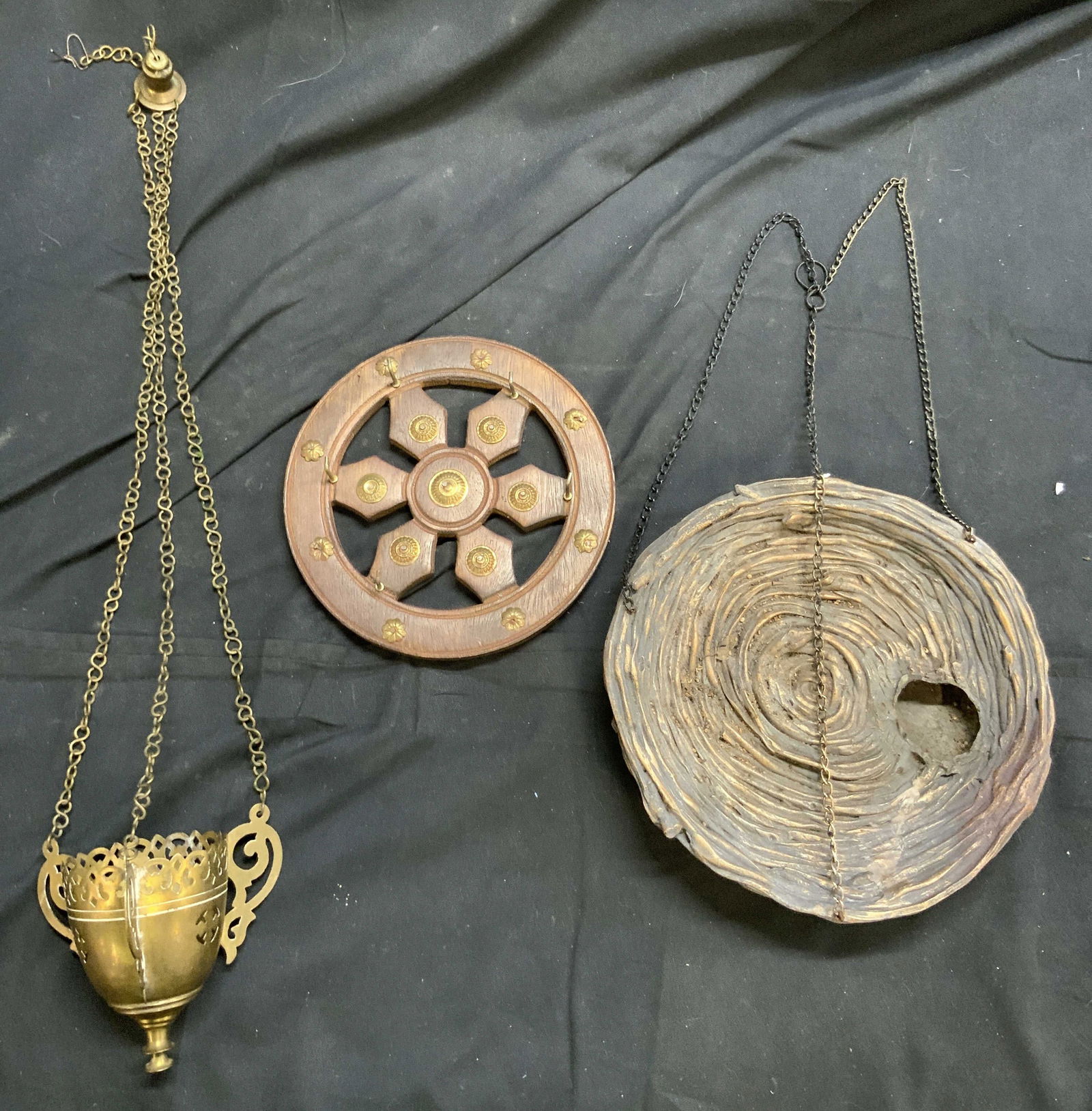 Lot 3 Censer, Key Hook, & Hanging Bird Feeder (1 of 8)