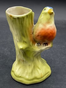Vintage Ceramic Bird Vase, Czechoslovakia
