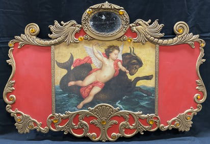 Ellie Haggerty Cherub & Griffon Carousel Panel