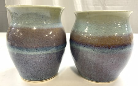 PIETZ Signed Lot 2 Ceramic Vases Vessels