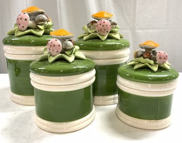 ARNART 5th Avenue Garden Harvest 4 Cer Canisters