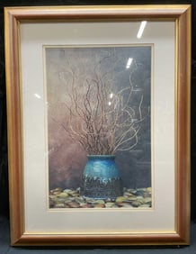 Framed Signed F Wood Still Life Fine Art Print