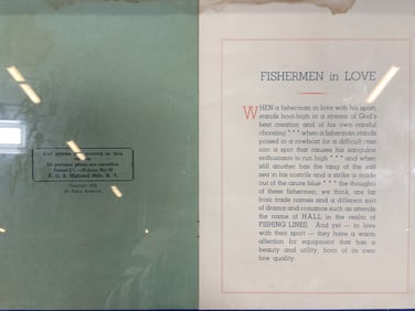 Framed Page Spread Poem Fisherman In Love