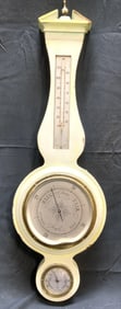 MAHOGANY ASSC Vtg Pntd Mahogany Wall Barometer 20i