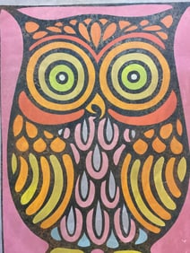 Vtg Lichtenwalner Owl Poster, Portal Publ Poster