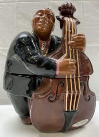 CLAY ART Bass Man Ceramic Cookie Jar