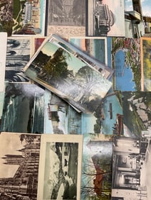 Lot 20+ Antique Postcards, Stamps, Ephemera 1908+
