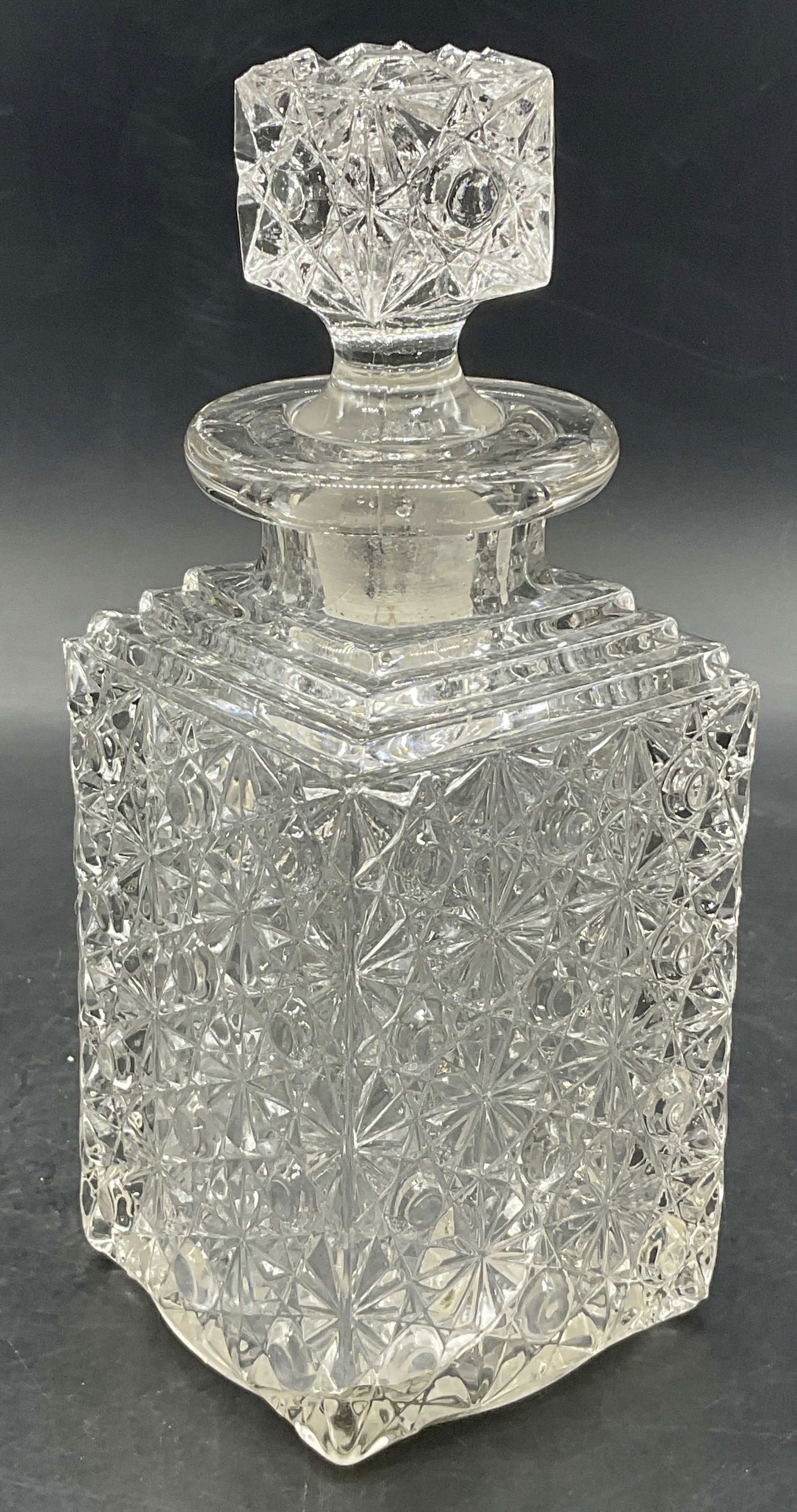 Vintage Cut Art Glass Decanter W/ Stopper (1 of 9)