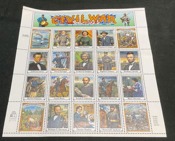 Collectible 1994 USPS Civil War Stamp Sheet