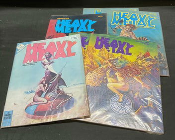 Lot 6 Heavy Metal Sci Fi Magazine 1977-79