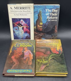 4 Vintage Fantasy Books, 1975 BEST OF CL MOORE +