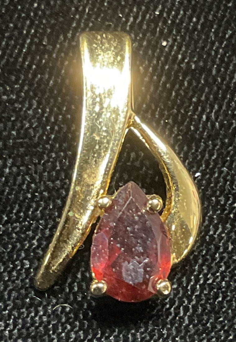 Sterling Silver Gold Pl Semiprecious Pendant (1 of 6)