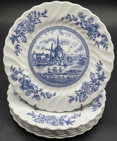 Set 6 TULIP TIME JOHNSON BROS Vtg Porcelain Dishes