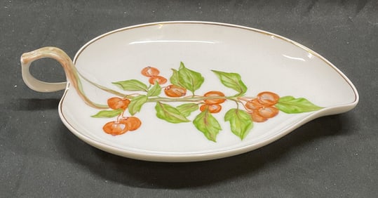 Vtg B & G Copenhagen Porcelain Leaf Plate Denmark