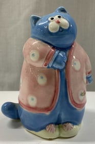 Fitz & Floyd Cat in Pajamas Porcelain Salt Shaker