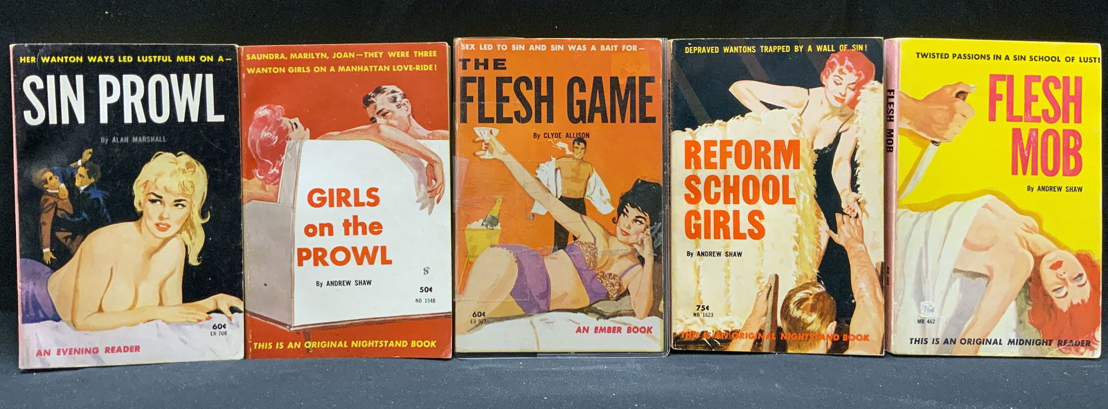 Lot 5 Vntg Pulp Fiction Erotica Books 1960s (1 of 12)