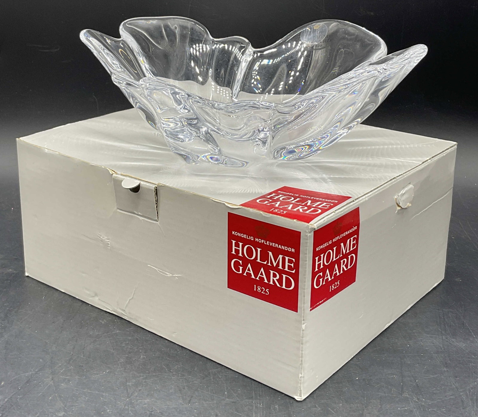 HOLME GAARD Natura Crystal Bowl W/ Original Box (1 of 8)