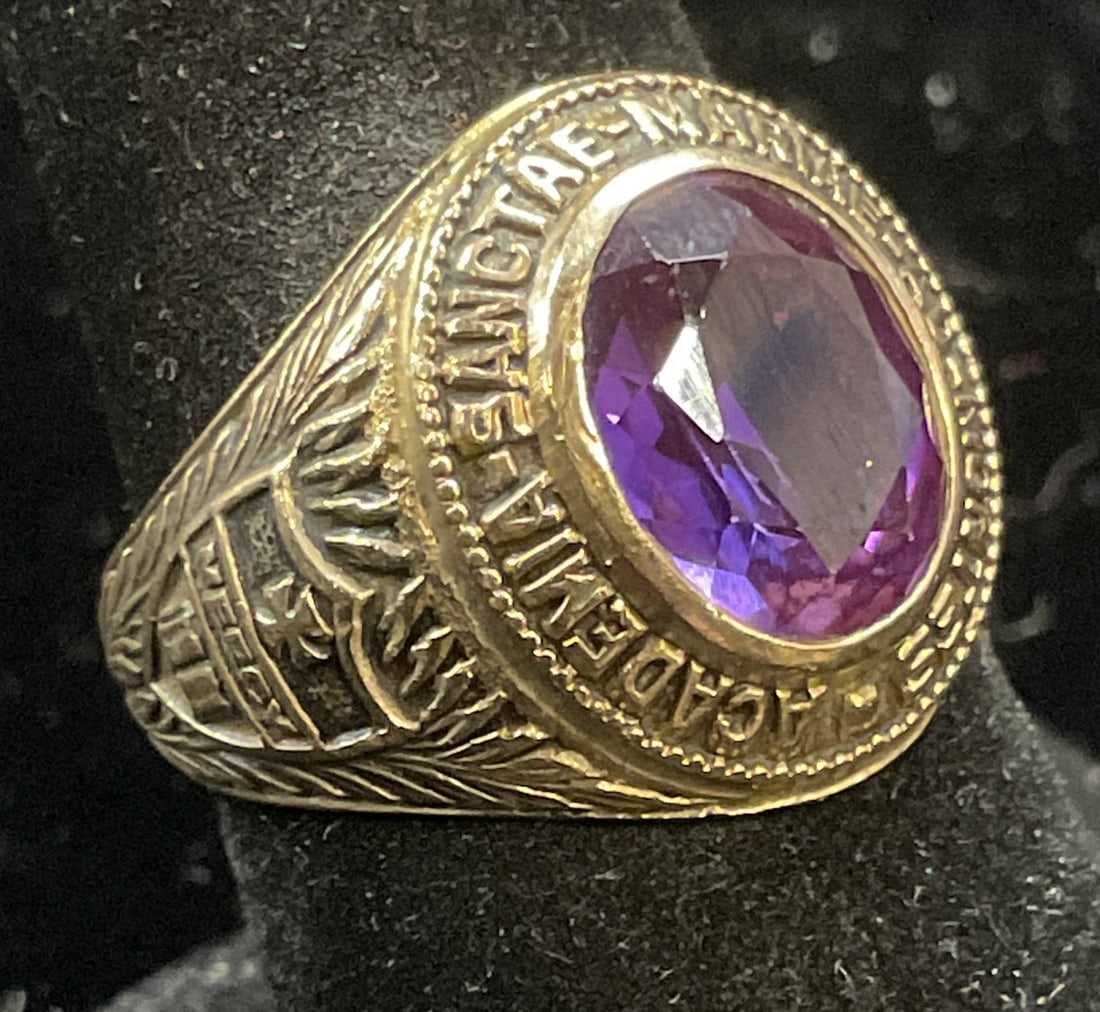 Vtg Martin 10k Gold Semiprecious Class Ring (1 of 7)