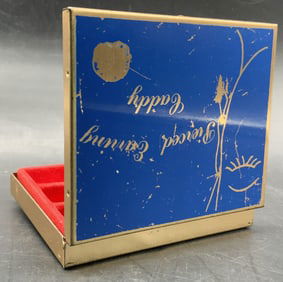 Vintage Gilt Metal Earring Caddy