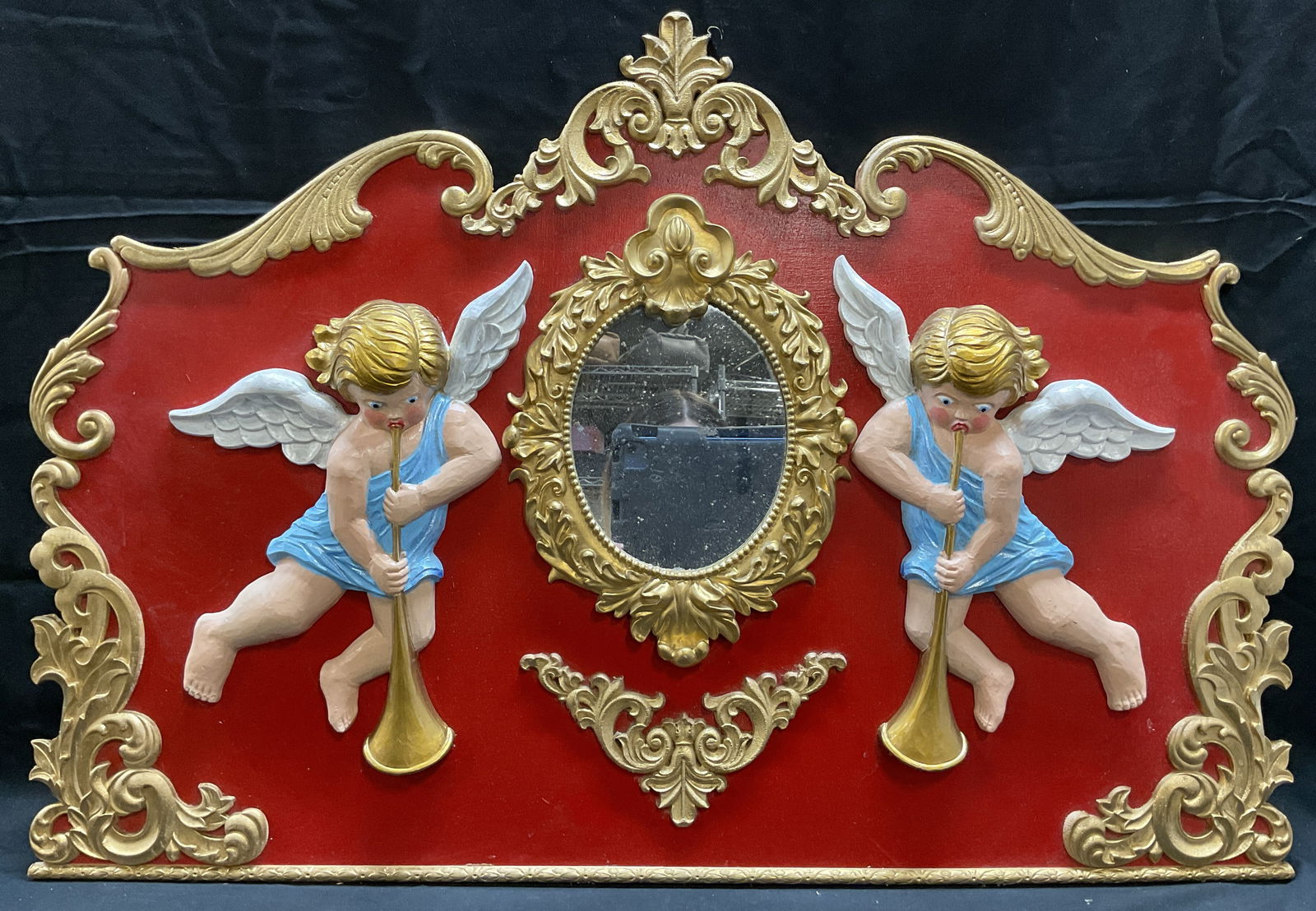 Signed Ellie Haggerty Cherub Carousel Panel (1 of 6)