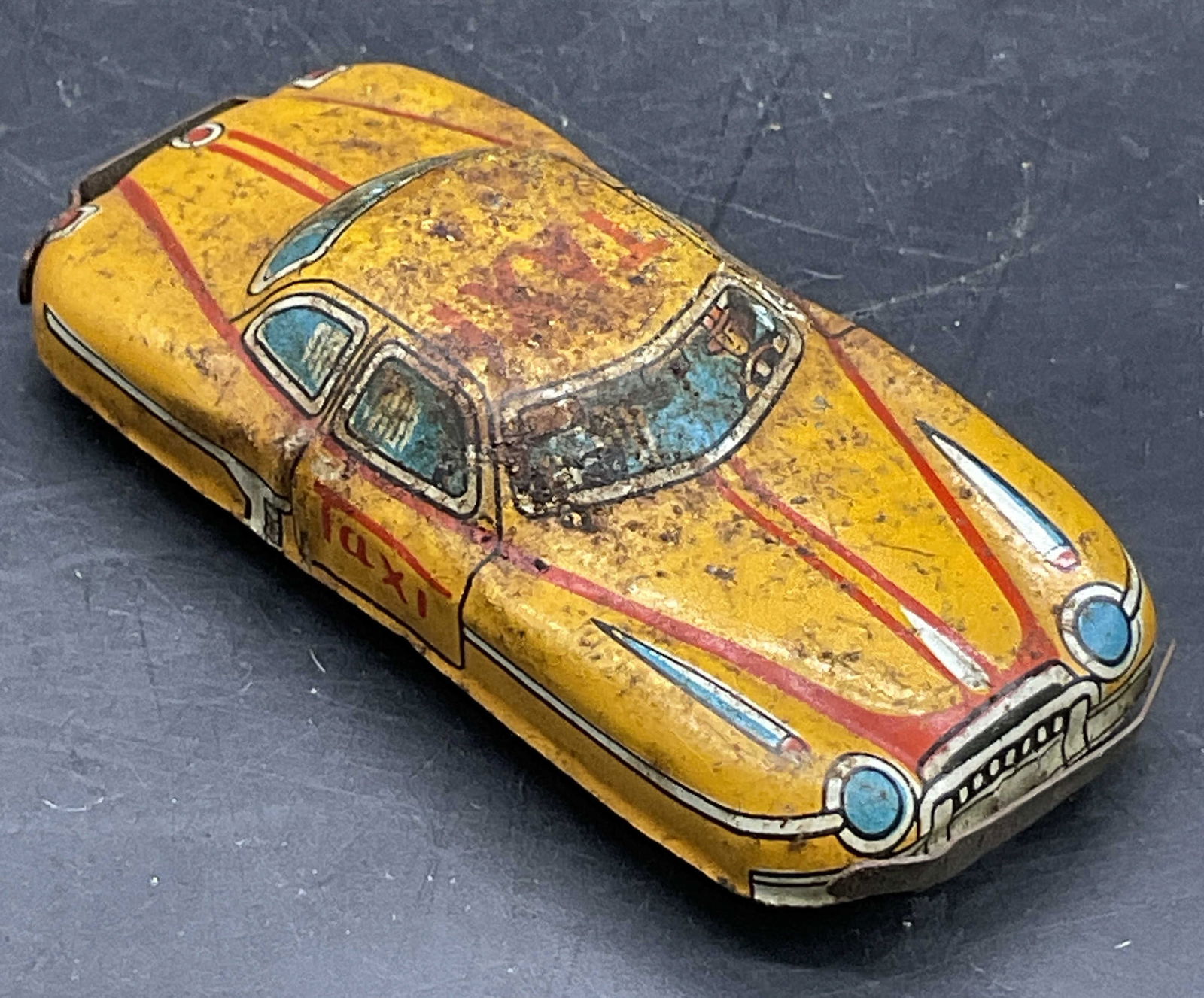 Vintage Metal Taxi Car Toy, Japan (1 of 6)