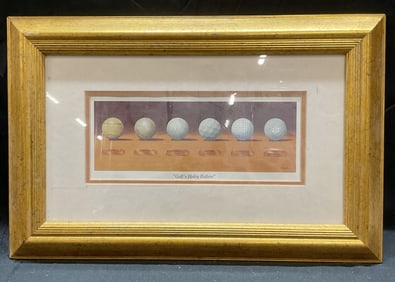 Framed Golfs Holy Roller Lithograph Print