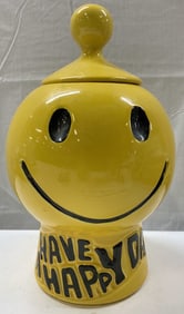 Vntg McCoy Have A Happy Day Yellow Cookie Jar USA