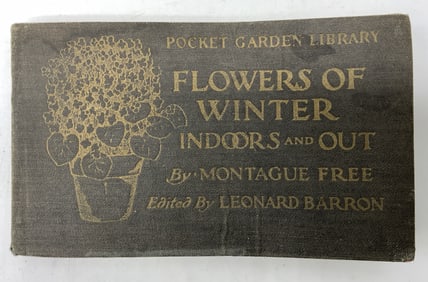 Antq 1917 Flowers of Winter Book MONTAGUE+