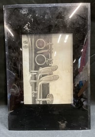 Framed Clarinet Detail Black & White Print