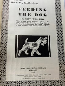 Feeding the Dog Illustr. 1941 Book Capt. Will Judy