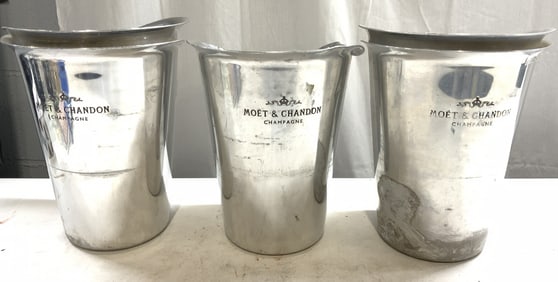 Set 5 MOET & CHANDON Metal Champagne Buckets