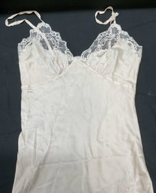 Patricia Fieldwalker Pink Lace Trim Slip Dress