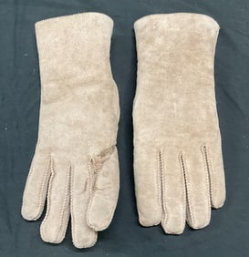 FOWNES Brown Suede Gloves