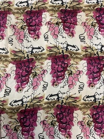 Vintage Vera Silk Purple Grape Scarf