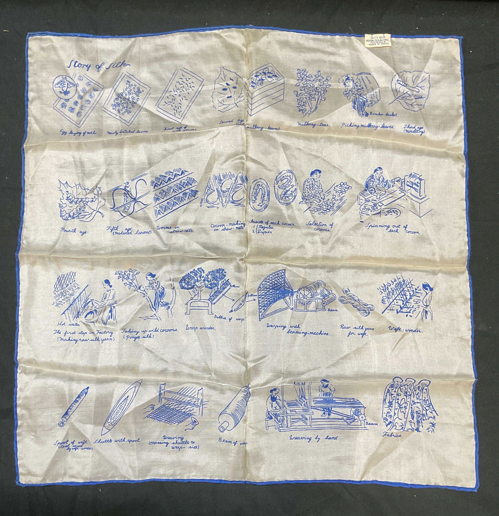 Vintage Story of Silk Graphic Print Scarf (1 of 6)