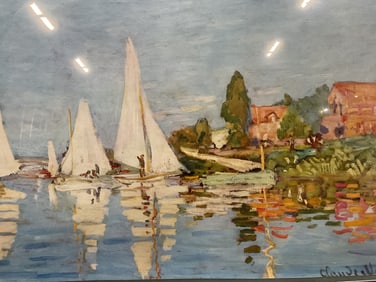 Framed Claude Monet Regatta Fine Art Print