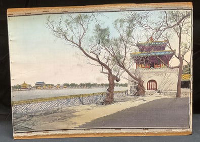Asian Street Scene Woven Textile