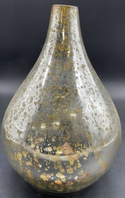 Mercury Glass Teardrop Form Vase