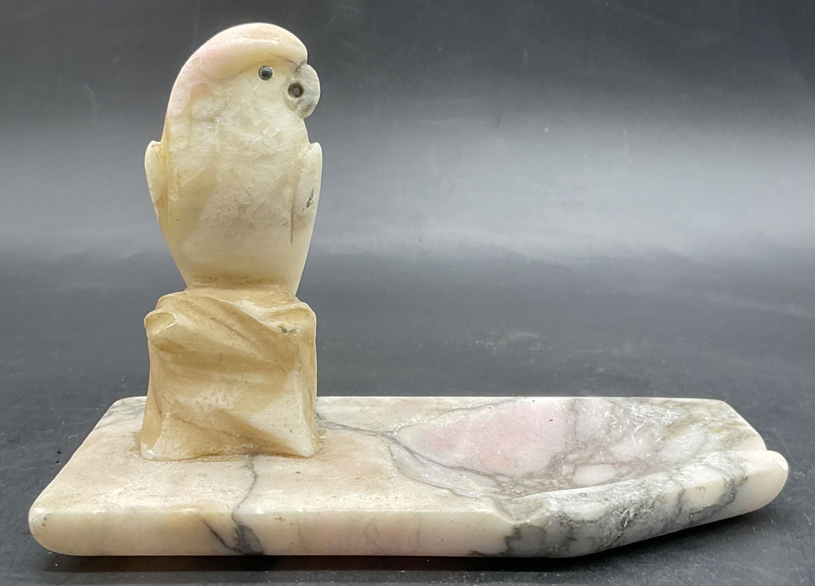 Natural Stone Parrot Figural Trinket Dish (1 of 7)