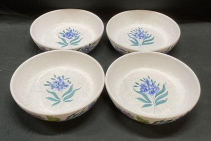 4 Vtg Mesa International Crmc Floral Bowls Italy