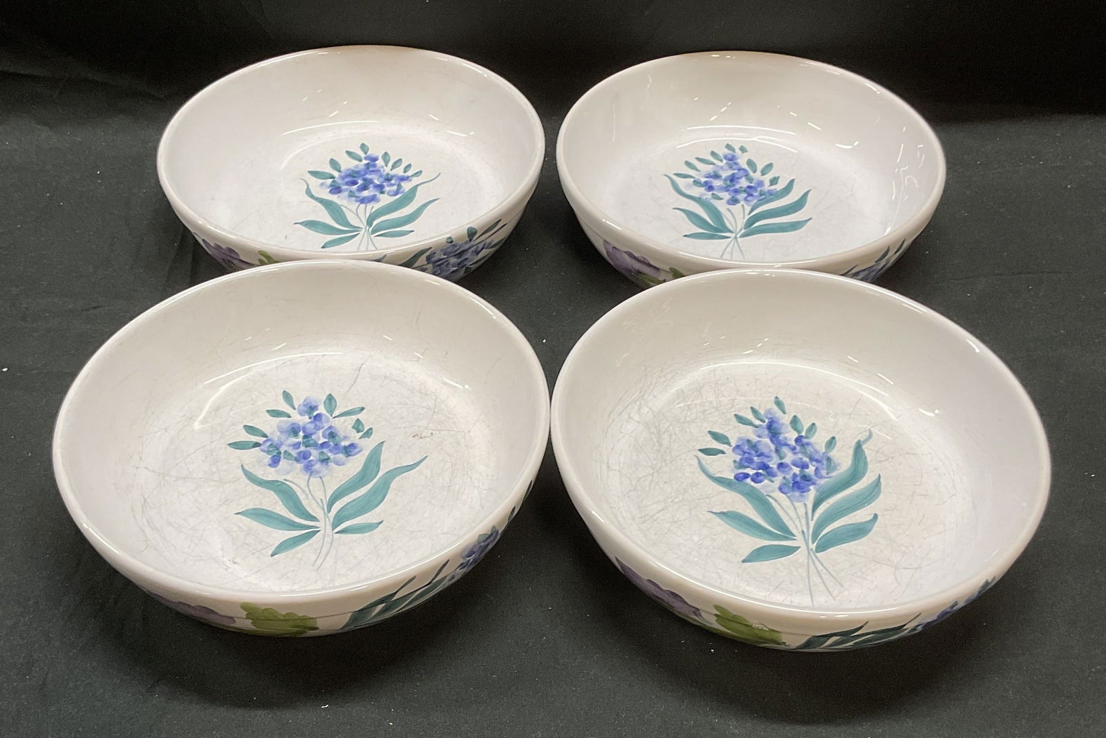4 Vtg Mesa International Crmc Floral Bowls Italy (1 of 7)