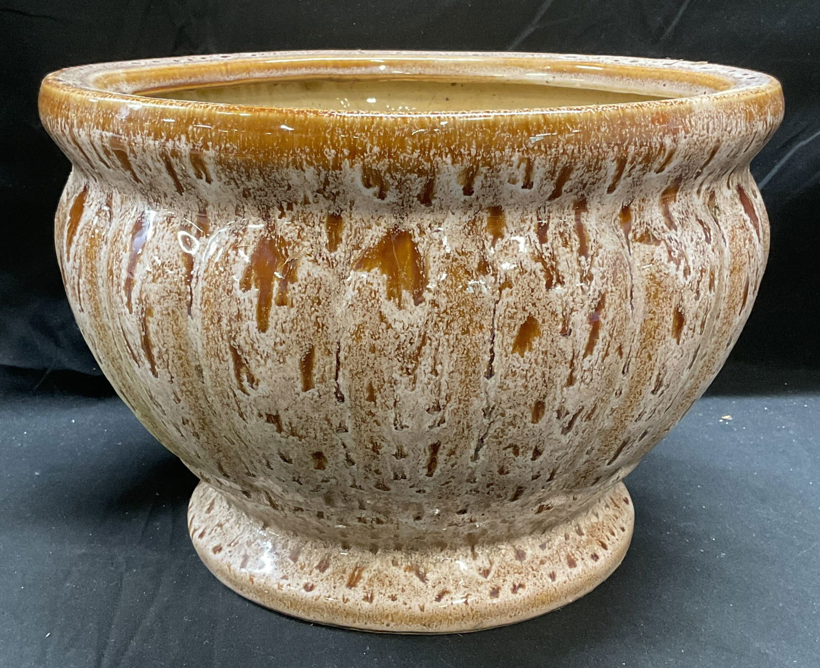 Beige Brown Ceramic Salt Glaze Planter (1 of 6)