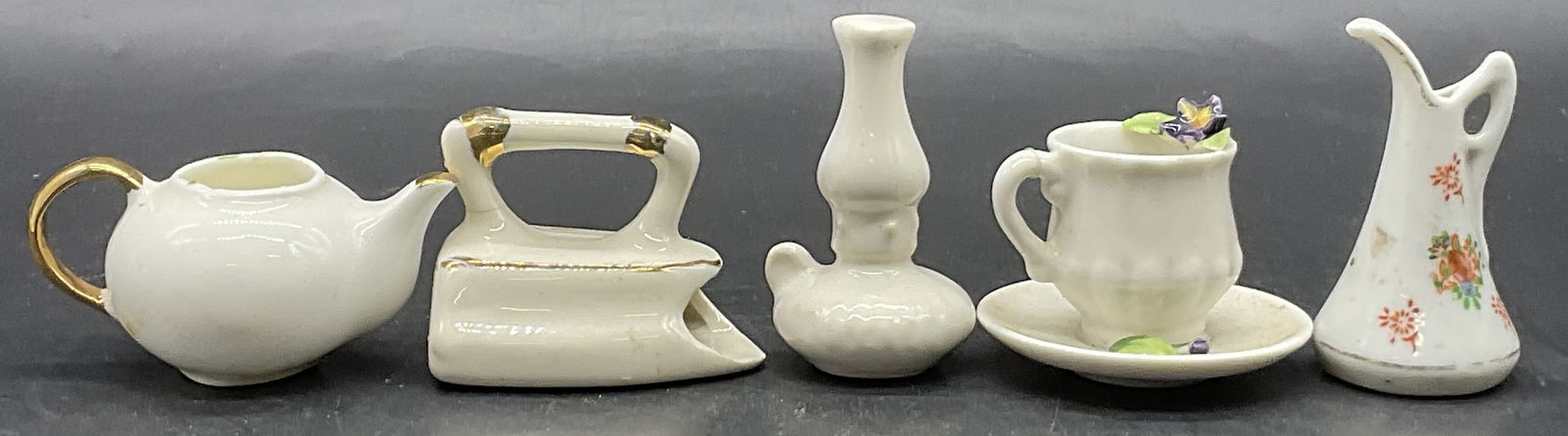 Lot 5 Vintage Porcelain Dollhouse Tableware (1 of 6)