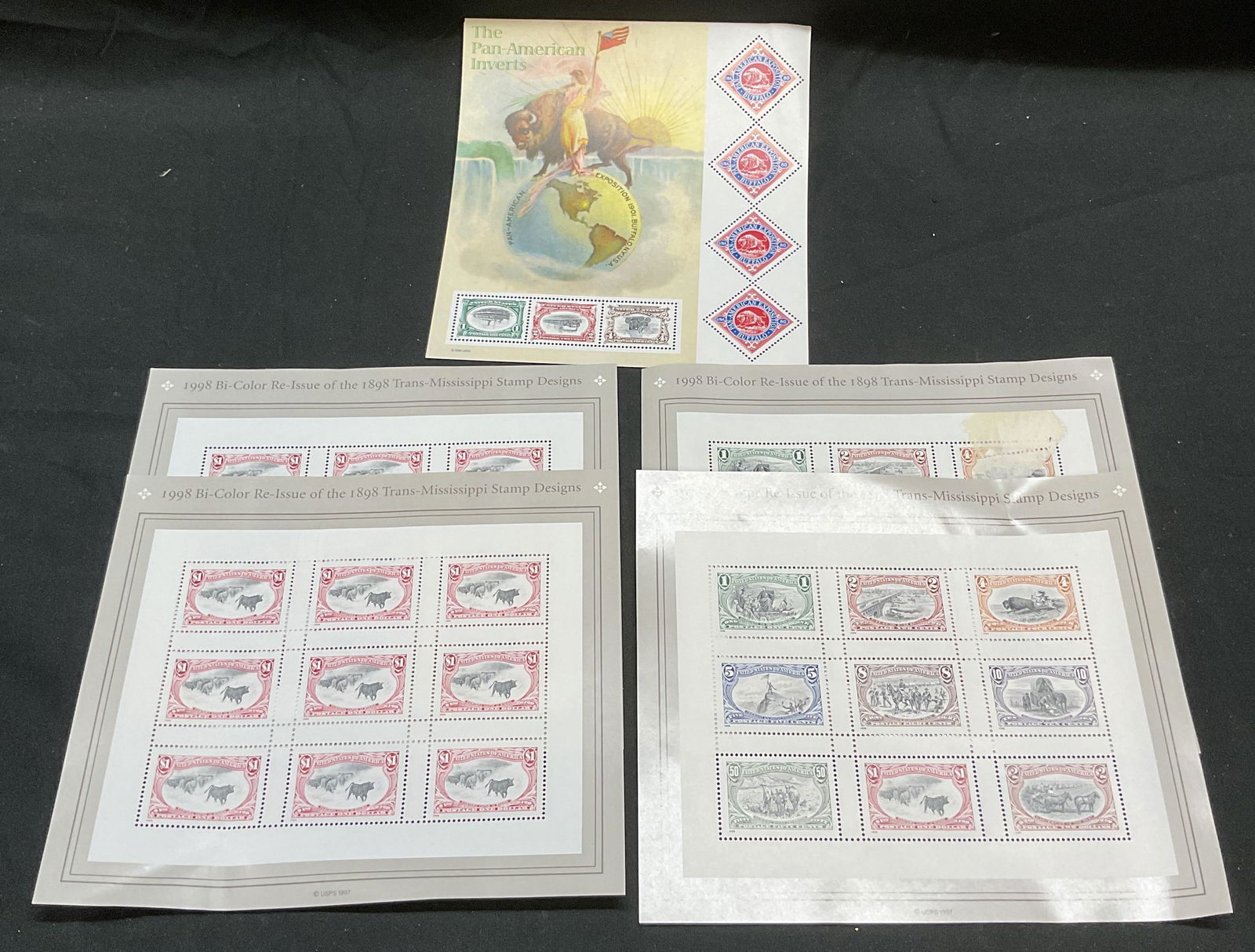 Group Lot USA Historic Re Issue Stamp Sheets (1 of 6)