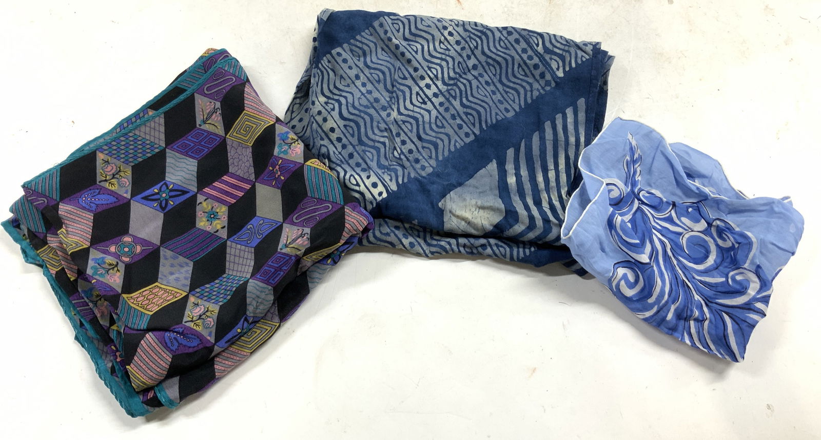 3 Silk & Rayon Scarves & Handkerchief Chicos MFA+ (1 of 7)