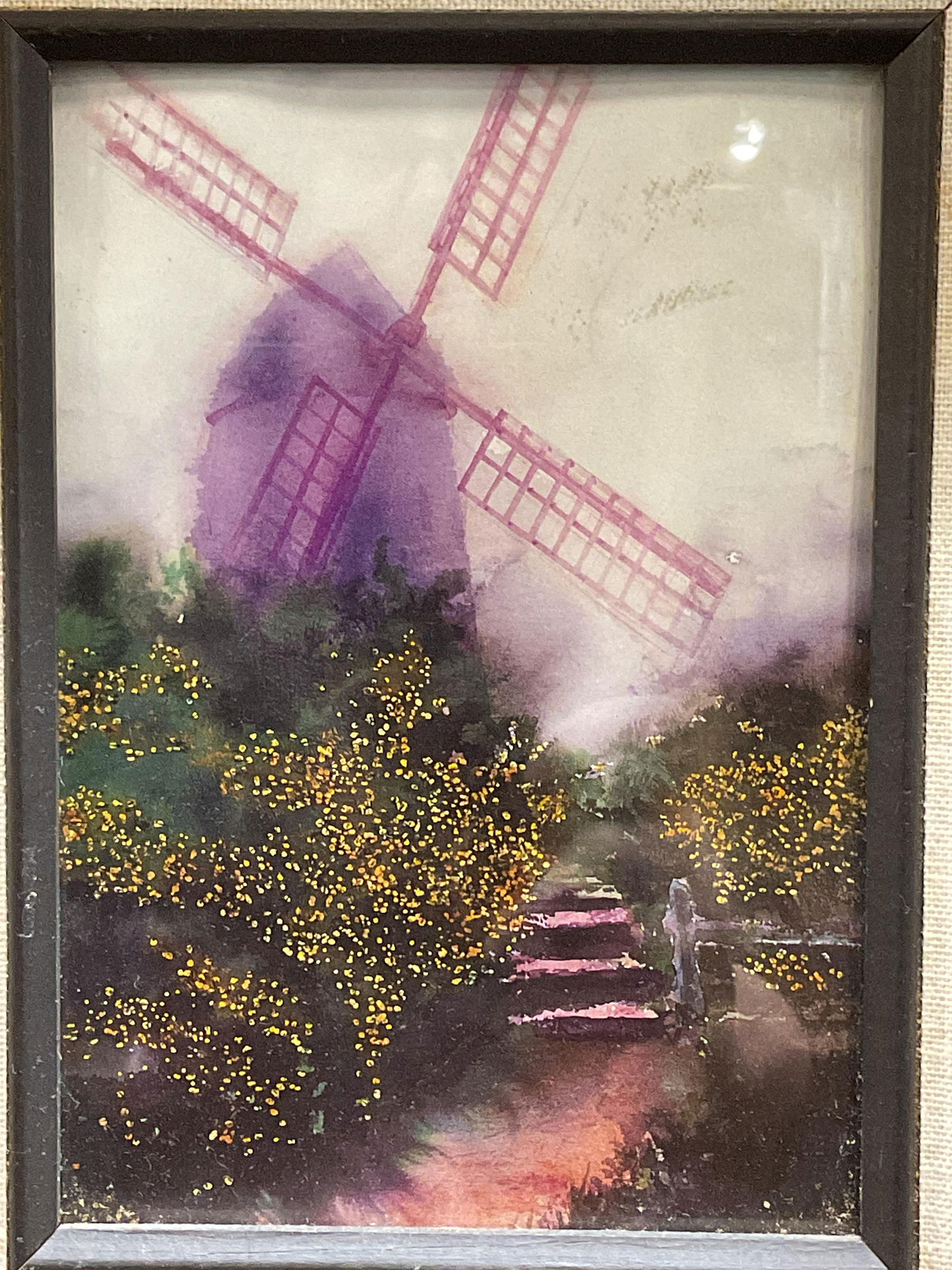 Vtg Paul Harrington Mill in Mist Wtrclr Pntng 1993 (1 of 6)